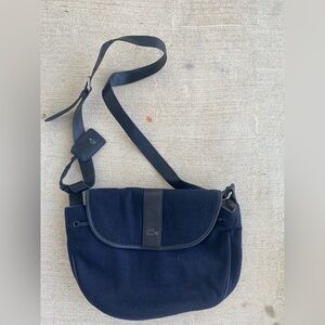 Lacoste Blue Wool Messenger Bag